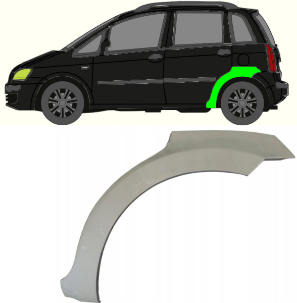 Radlauf für Fiat Idea 2004 - 2011 links