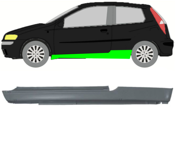 Türschweller für Fiat Punto II 3 Türer 1999 - 2010 links