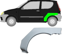 Radlauf für Fiat Seicento 1998 - 2010 links
