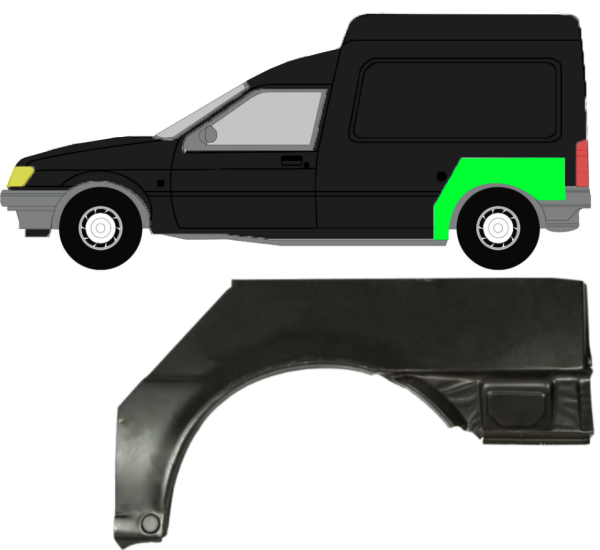 Radlauf für Ford Courier 1989 - 1995 links