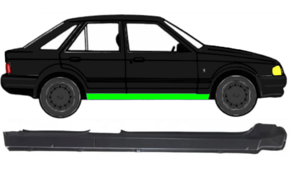 Vollschweller für Ford Escort 1980 - 1986 5 Türer rechts