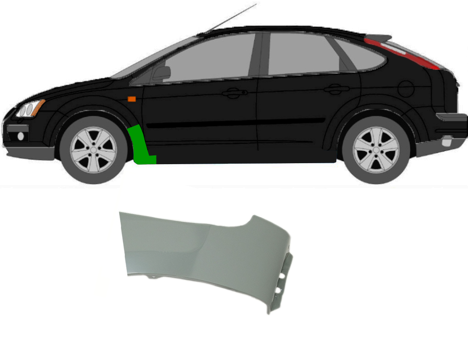 Kotflügel für Ford Focus MK 2 2004 - 2008 vorne links, 104,00
