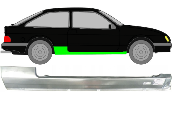 Vollschweller für Ford Sierra 3 Türer 1982 - 1993 rechts