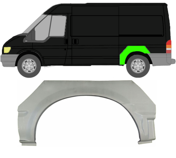 Radlauf für Ford Transit langer Radstand 2000 - 2013 links