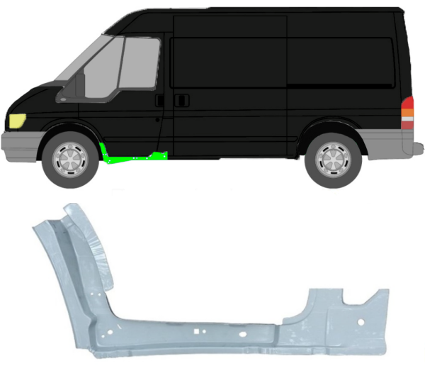 Ford TRANSIT 2000-2006 innen Reparaturblech vorne Tür / links online kaufen