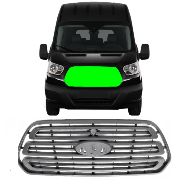 Kühlergrill Kühlergitter grau für Ford Transit 2014 - 2021 vorne