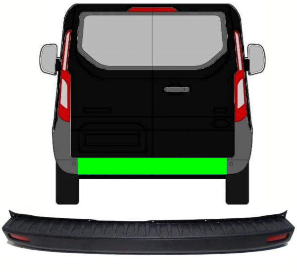 Stoßstange für Ford Transit Custom 2013 - 2017 hinten, 128,00 €