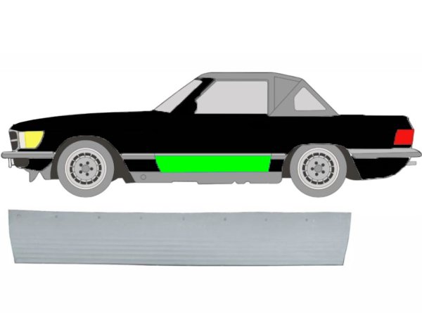 Türleiste für Mercedes SL R107 1971 – 1989 vorne links