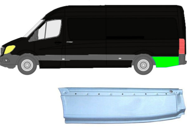 Kotflügel für Mercedes Sprinter extra langer Radstand 2006 – 2021 hinten links