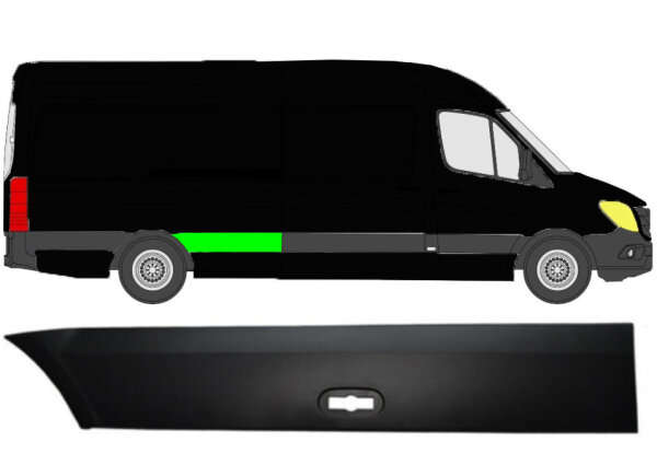 Seitenleiste für Mercedes Sprinter langer Radstand 2006 – 2021 hinten rechts