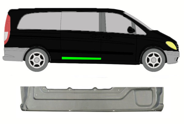 Seitenleiste Schiebetür innen für Mercedes Vito W639 2003 – 2014 rechts