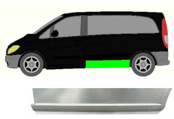 Seitenleiste für Mercedes Vito W639 kurzer Radstand 2003 – 2014 links
