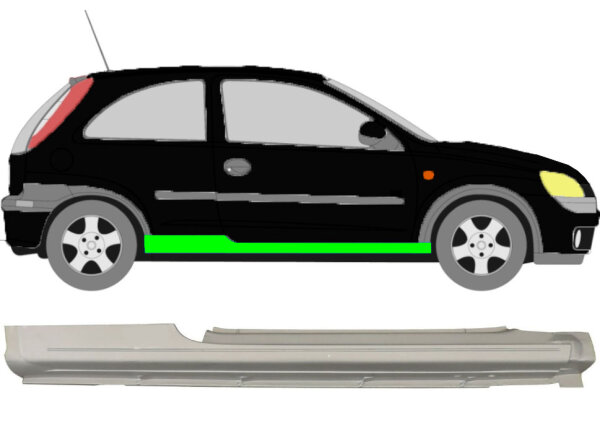 Vollschweller für Opel Corsa C 2000 – 2010 5 Türer rechts