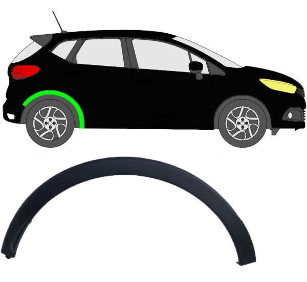 Radlaufverbreiterung für Renault Captur 2013 – 2020 hinten rechts