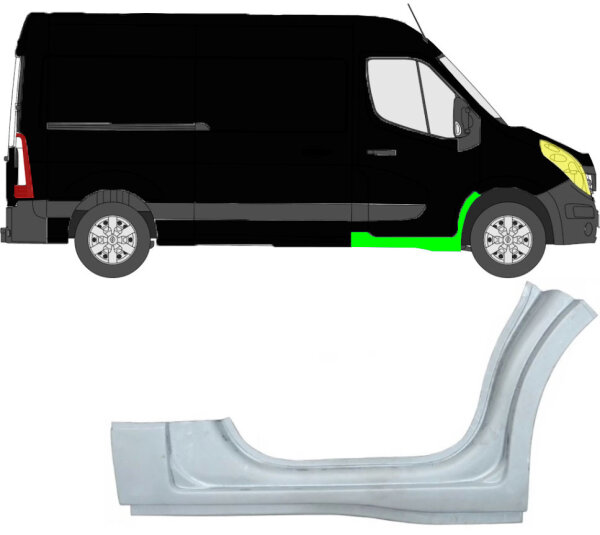 1/3 Schweller für Renault Master 2010 – 2021 rechts