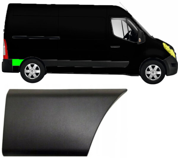 Seitenleiste Kotflügel für Renault Master kurzer Radstand 2010 – 2021 hinten rechts