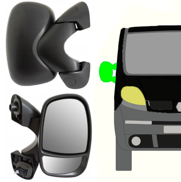 Außenspiegel manuell für Renault Trafic 2001 – 2014 links