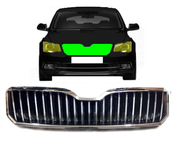 Kühlergrill für Skoda Superb 2013 – 2015 chrom vorne