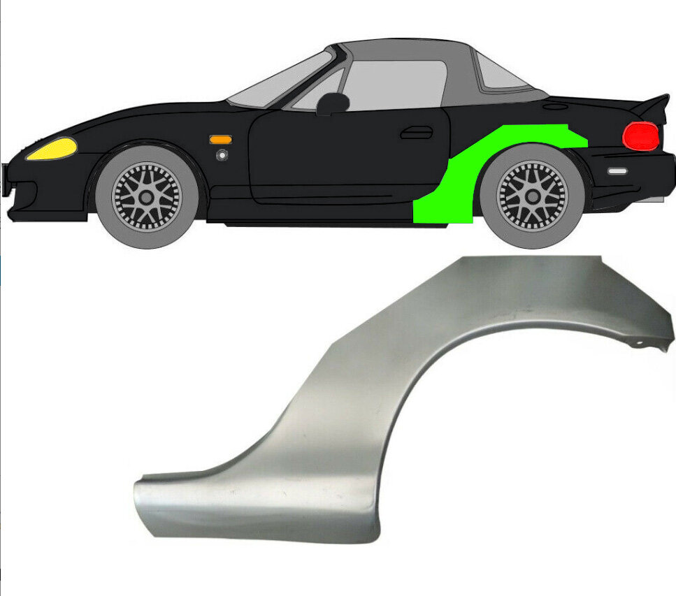 Tôle De Réparation Arrière Gauche Pour Mazda MX-5 NB (1998-2005) – Neuf – Pièce Carrosserie D'origine