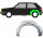 Radlauf für Volkswagen Golf 2 3 Türer 1982 – 1992 links