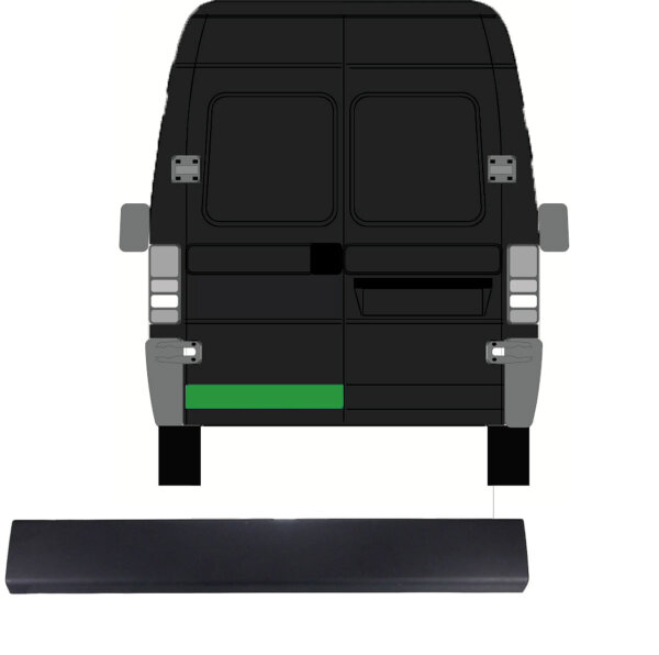 Hintere Seitenleiste für Fiat Ducato/ Peugeot Boxer/ Citroen Jumper/ Relay 1994-2002 links