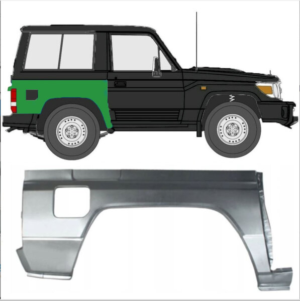 Hinterer Kotflügel für Toyota Land Cruiser 1984-1993 rechts (2 Türer)