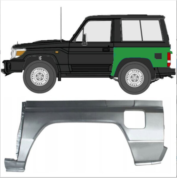 Hinterer Kotflügel für Toyota Land Cruiser 1984-1993 links (2 Türer)