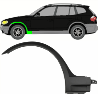 Radlaufverbreiterung für BMW X3 E83 2003 - 2010...